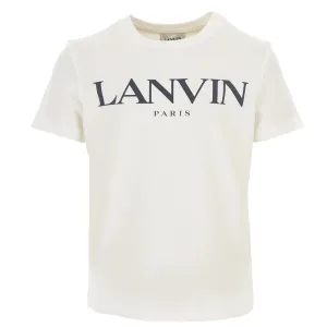 Lanvin Boys Logo T-shirt White 10Y #375871