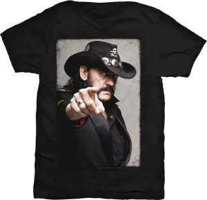 Lemmy Kilmister Camiseta de manga corta Pointing Photo Men Black M