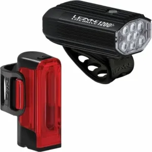 Lezyne Lite Drive 1200+/Strip Drive Pro 400+ Pair Satin Black/Black Front 1200 lm / Rear 400 lm Luces de ciclismo