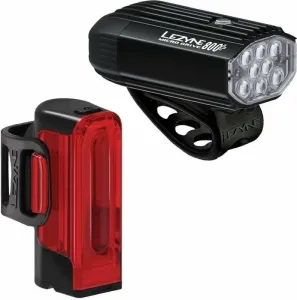 Lezyne Micro Drive 800+/Strip Drive 300+ Pair Satin Black/Black Front 800 lm / Rear 300 lm Luces de ciclismo