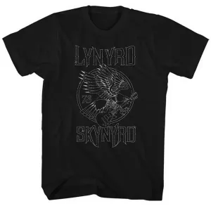 Lynyrd Skynyrd Camiseta de manga corta Eagle Guitar 73 S Negro