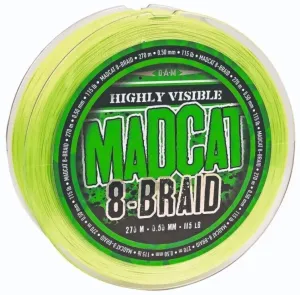 MADCAT 8-Braid Hi Vis Yellow 0,35 mm 29,5 kg 270 m Sedal