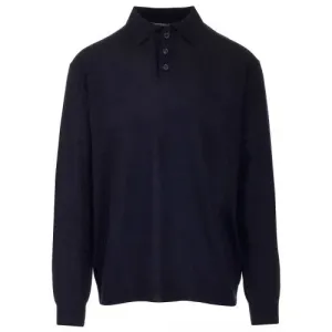 Maison Margiela Mens Elbow Patched Long Sleeves Jumper Navy M