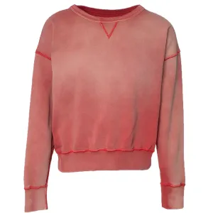 Maison Margiela Mens Faded Effect Cotton Sweater Orange L