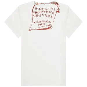 Maison Margiela Men's Scroll Print T-shirt White S