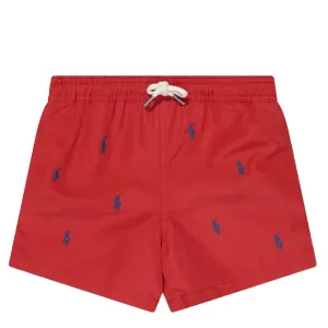 Ralph Lauren Boys Traveller Swim Shorts Red 4Y
