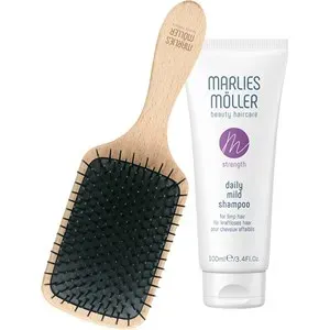 Marlies Möller Strength Set de regalo Travel Hair & Scalp Brush + Daily Mild Shampoo 100 ml 1 Stk
