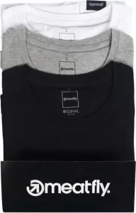 Meatfly Basic T-Shirt Multipack Black/Grey Heather/White S Camiseta