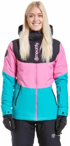 Meatfly Kirsten Womens SNB and Ski Jacket Hot Pink/Turquoise S