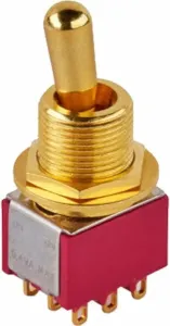 MEC Maxi Toggle Switch M 80020 / G ON/ON 3PDT Oro Selector de pastillas
