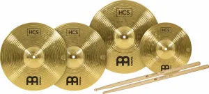 Meinl HCS1314+10S Cymbals HCS Bonus Pack 10/13/14 + 5A Sticks Juego de platillos