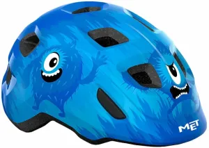 MET Hooray Blue Monsters/Glossy S (52-55 cm) Casco de bicicleta para niños