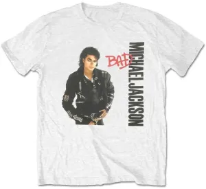Michael Jackson Camiseta de manga corta Bad L White