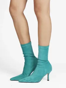 Botas de calcetín de tacón bajo para mujer #492179