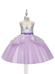 Disfraz de niños Carnaval Disfraces de  para niños Royal Purple Unicorn vestido de algodón Tutu Disfraz Carnaval #293627