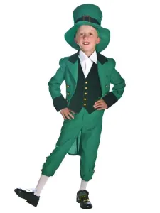 Disfraz de niños Carnaval Traje irlandés para niños traje verde 4 piezas  Disfraz Carnaval