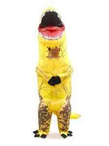 Disfraz de Cosplay de dinosaurio inflable T Rex Jurassic World de Halloween #429811