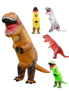Disfraz de Cosplay de dinosaurio inflable T Rex Jurassic World de Halloween #429812
