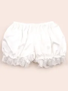 Blanco/Negro/Ligero Naranja Lolita Pantalones Bombachos Encaje Trim #207840