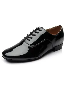Zapatos baile latino blanco encaje esmaltado zapatos para los hombres #211736