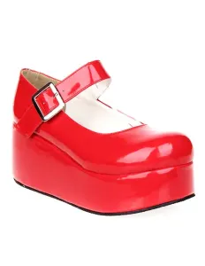 Zapatos Dulce Lolita Alta Plataforma Zapatos Tirantes de Tobillo Hebilla #196901