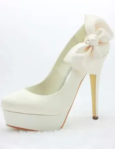 Zapatos de novia de satén Zapatos de Fiesta Color champaña Zapatos 13cm Zapatos de boda #452950