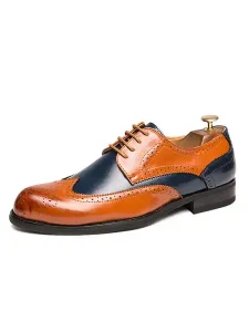 Zapatos Derby de vestir con puntas de ala en bloque de color para hombre #344509