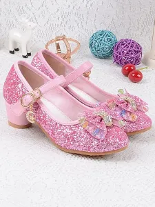 Zapatos de fiesta de niñas Zapatos brillantes de boda para pajecita Zapatos mary jane con lentejuelas en 4 colores #303827