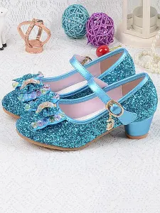 Zapatos de fiesta de niñas Zapatos brillantes de boda para pajecita Zapatos mary jane con lentejuelas en 4 colores #303831