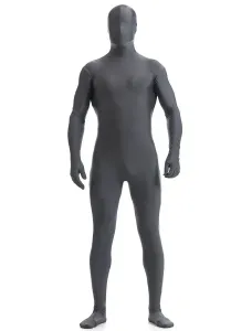 Disfraz Carnaval Profundo gris Lycra Spandex Zentai traje para los hombres Halloween #204020