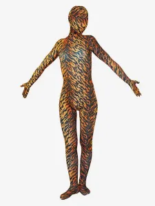 Disfraz Carnaval Tigre Zentai Animals Lycra Spandex Unisex Entero Bodsuit Halloween #205425