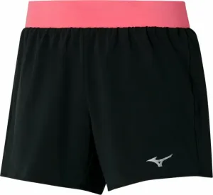 Mizuno Alpha 4.5 Short Black/Sunkissed Coral L Pantalones cortos para correr
