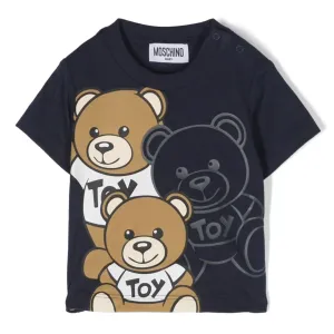 Moschino Baby Boys Teddy T-shirt in Navy 12/18 Blue
