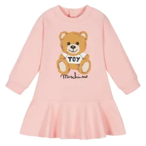 Moschino Baby Girls Teddy Bear Dress Pink 3M