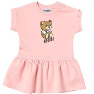 Moschino Baby Girls Teddy Sweat Dress Pink 6/9m Sugar Rose
