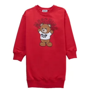 Moschino Girls Teddy Bear Dress Red 4Y