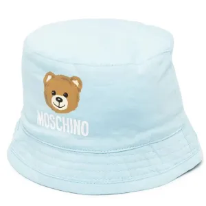 Moschino Baby Boys Teddy Print Bucket Hat Blue 50 SKY