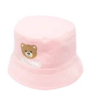 Moschino Baby Boys Teddy Print Bucket Hat Pink 46