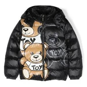 Moschino Unisex Teddy Logo Jacket in Black 4A