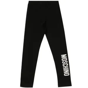 Moschino Girls Logo Leggings Black 10Y #379728