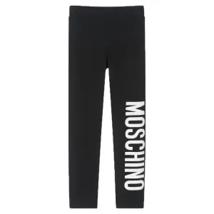 Moschino Girls Logo Leggings Black 10Y #379748