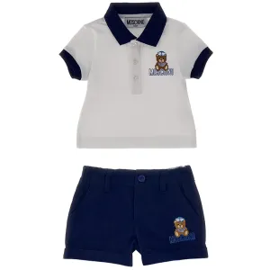 Moschino Baby Boys Polo & Shorts Set White 3A White/blue Navy