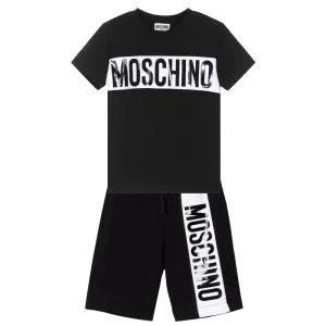 Moschino Boys T-shirt And Shorts Set Black 10Y
