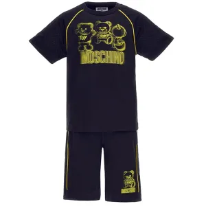 Moschino Boys T-shirt & Shorts Set Black 10A