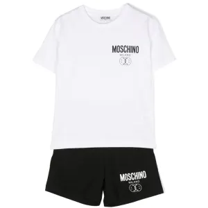 Moschino Boys T-shirt & Shorts Set White 10A Optical