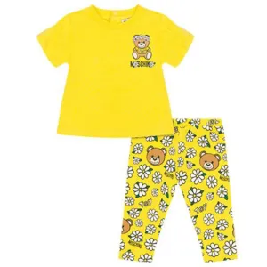 Moschino Girls T-shirt Pyjamas Set Yellow 2Y