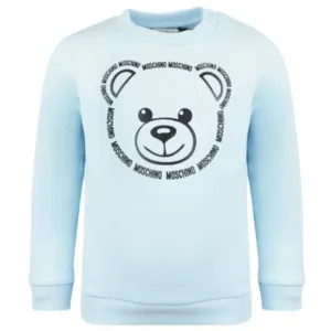 Moschino Baby Boys Bear Logo Sweater Blue 2Y