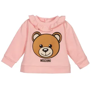 Moschino Baby Girl's Bear Sweatshirt Pink 2Y