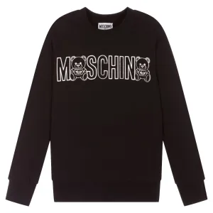 Moschino Boys Logo Sweatshirt Black 10Y #379179