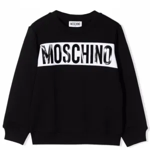 Moschino Boys Logo Sweatshirt Black 10Y #379196